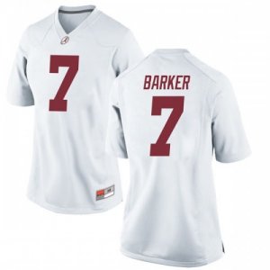 Women's Alabama Crimson Tide #7 Braxton Barker White Replica NCAA College Football Jersey 2403HAZC3